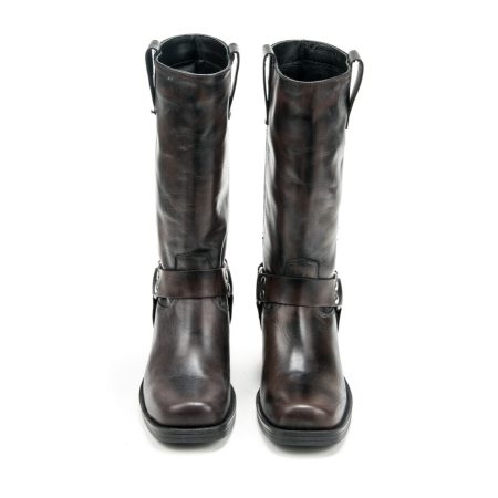 Ženske kožne plitke čizme Silko-PARIS braon na štiklu - Kupite odmah na Creator.rs Elegantne ženske kožne čizme u crnoj boji za jesen/zimu - Creator.rs