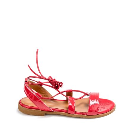 Alternative view of Ženske kožne sandale Silko-SC03 crvene ravne