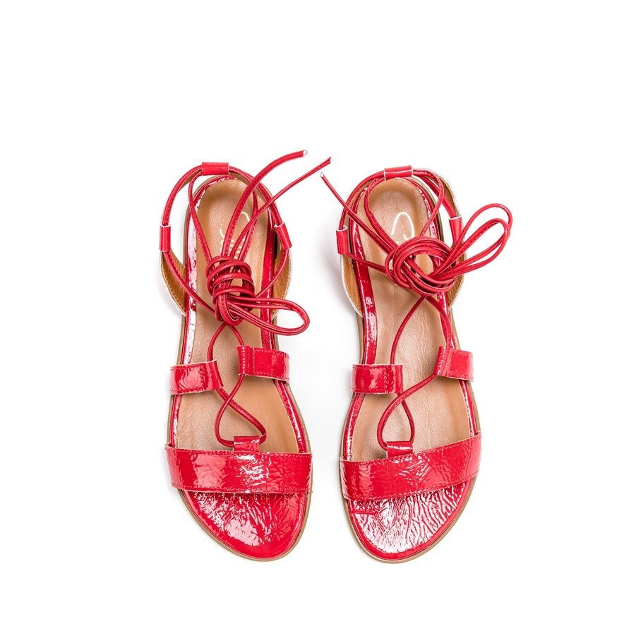 Ženske kožne sandale Silko-SC03 crvene ravne 3 Ženske kožne sandale Silko-SC03 crvene ravne - Slika 3