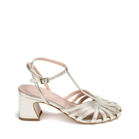 Alternative view of Ženske kožne sandale Silko-ALTEA20 zlatne na štiklu