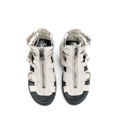 Ženske kožne sandale Silko-M40 bele ravne - Kupite odmah na Creator.rs -