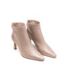 Ženske kožne duboke cipele Silko-ALBA8 svetlo bež na štiklu