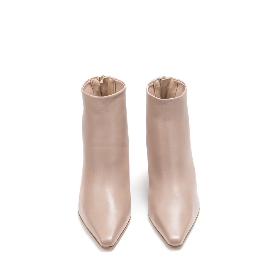 Ženske kožne duboke cipele Silko-ALBA8 svetlo bež na štiklu 3 Ženske kožne duboke cipele Silko-ALBA8 svetlo bež na štiklu - Slika 3