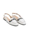 Ženske kožne sandale Silko-PS/21 bele ravne