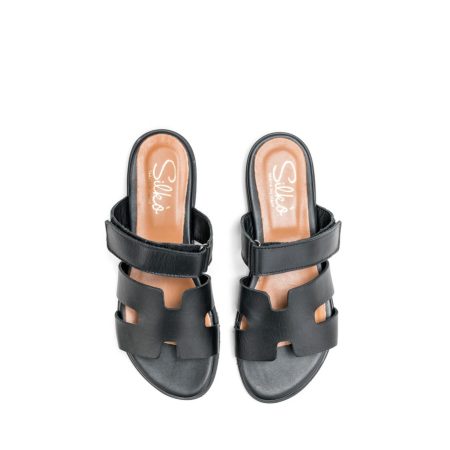 Ženske kožne papuče Silko-SC04 crne ravne 5 15364 silko sc04 nero 3