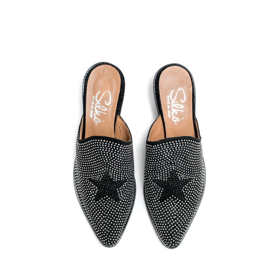 Ženske kožne papuče Silko-PT01 crne na štiklu 3 Ženske kožne papuče Silko-PT01 crne na štiklu - Slika 3