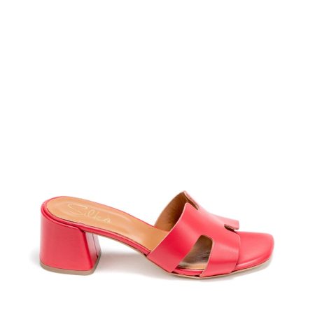 Alternative view of Ženske kožne papuče Silko-LUNA51 crvene na štiklu