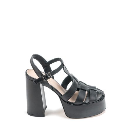 Alternative view of Ženske kožne papuče Silko-TERY2 crne na štiklu