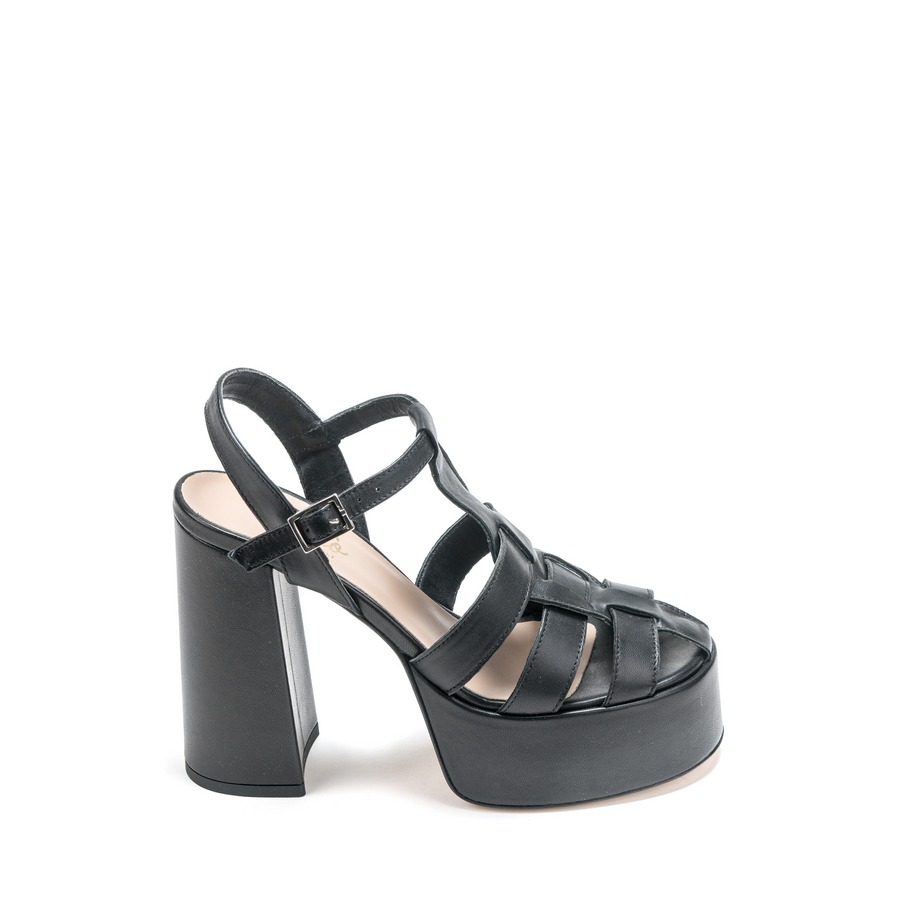 Ženske kožne papuče Silko-TERY2 crne na štiklu 2 Ženske kožne papuče Silko-TERY2 crne na štiklu - Slika 2