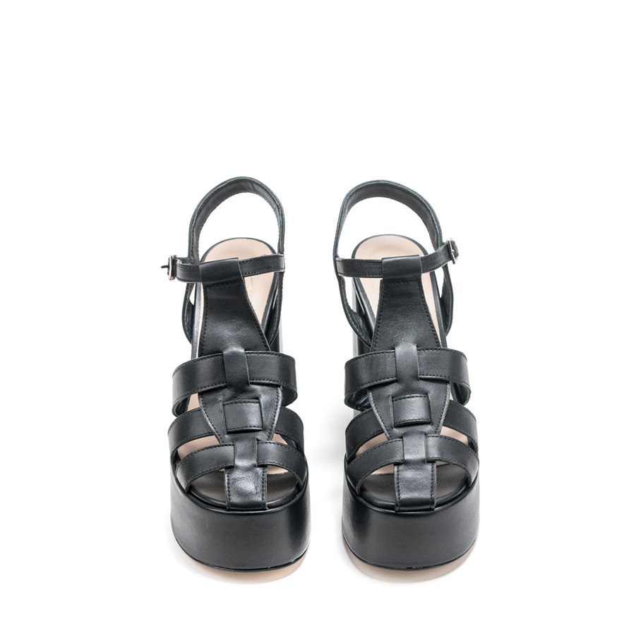 Ženske kožne papuče Silko-TERY2 crne na štiklu 3 Ženske kožne papuče Silko-TERY2 crne na štiklu - Slika 3