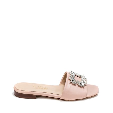 Alternative view of Ženske kožne papuče Silko-CAPRI10 roze ravne