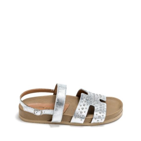 Alternative view of Ženske kožne sandale Silko-FB102 sive ravne