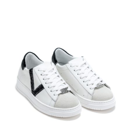 Ženske kožne plitke patike Silkers-1140 bele ravne