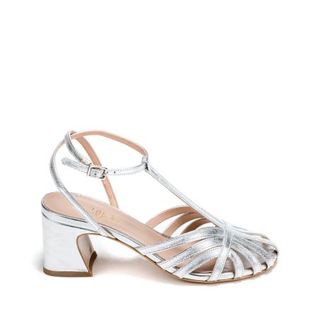 Alternative view of Ženske kožne sandale Silko-ALTEA20 svetlo sive na štiklu