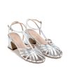 Ženske kožne sandale Silko-ALTEA20 svetlo sive na štiklu