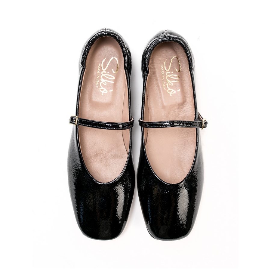 Ženske kožne plitke cipele Silko-Maya04 crne ravne 3 Ženske kožne plitke cipele Silko-Maya04 crne ravne - Slika 3