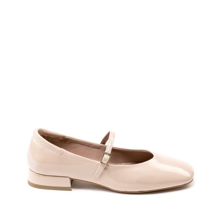 Alternative view of Ženske kožne plitke cipele Silko-Maya04 bež ravne