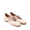 Ženske kožne plitke cipele Silko-Maya04 bež ravne