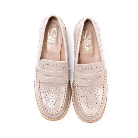 Ženske kožne plitke cipele Silko-Amara18 sive ravne 5 15980 silko amara18 naplak taupe 3