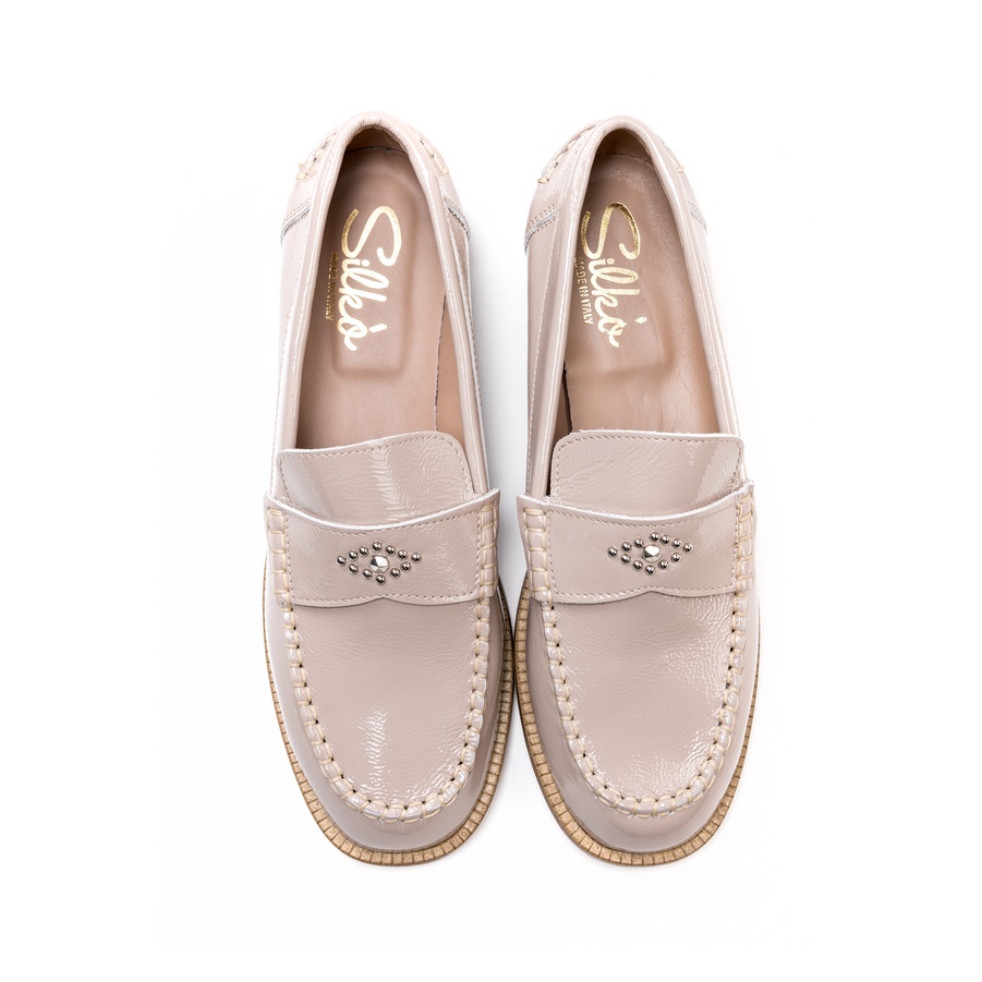 Ženske kožne plitke cipele Silko-Amara16 sive ravne 3 Ženske kožne plitke cipele Silko-Amara16 sive ravne - Slika 3