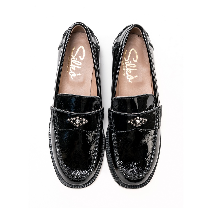 Ženske kožne plitke cipele Silko-Amara16 crne ravne 3 Ženske kožne plitke cipele Silko-Amara16 crne ravne - Slika 3