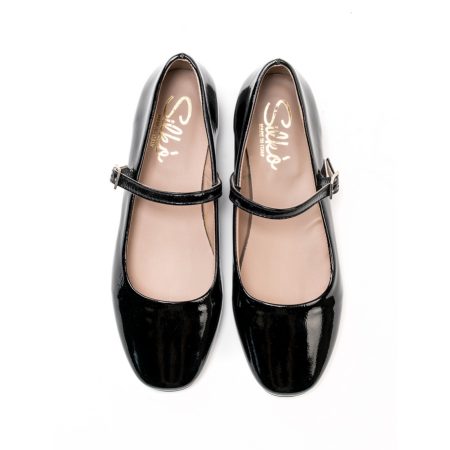 Ženske kožne baletanke Silko-Pl14 crne ravne 5 15985 silko pl14 naplak nero 3