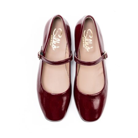 Ženske kožne baletanke Silko-Pl14 bordo ravne 5 15986 silko pl14 naplak bordo 3