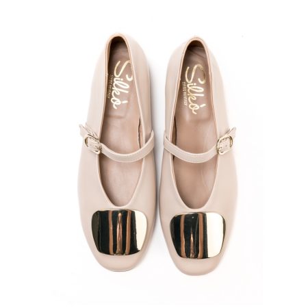 Ženske kožne baletanke Silko-Pl30 bež ravne 5 15988 silko pl30 phard 3