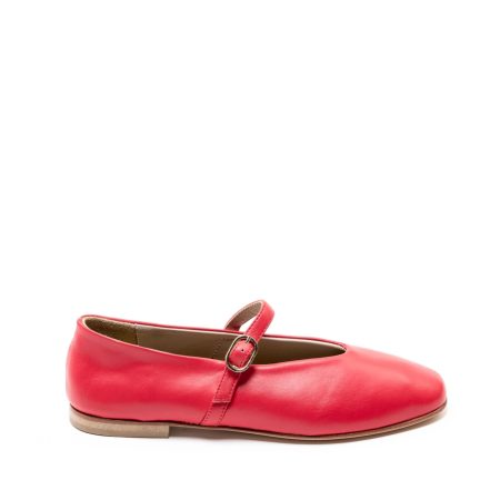 Ženske kožne baletanke Silko-Pl030 crvene ravne 4 15989 silko pl030 rosso 1
