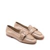 Ženske kožne plitke cipele Silko-Pl05 bež ravne