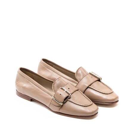 Ženske kožne plitke cipele Silko-Pl05 bež ravne