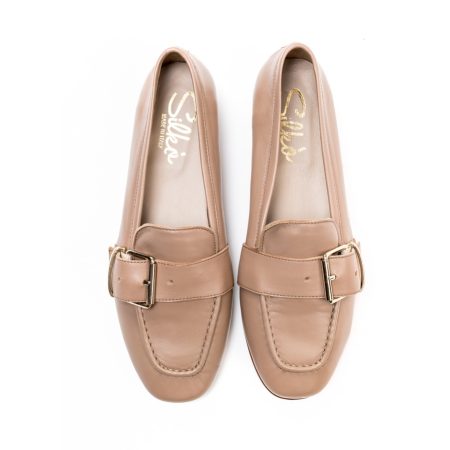 Ženske kožne plitke cipele Silko-Pl05 bež ravne 5 15992 silko pl05 taupe 3