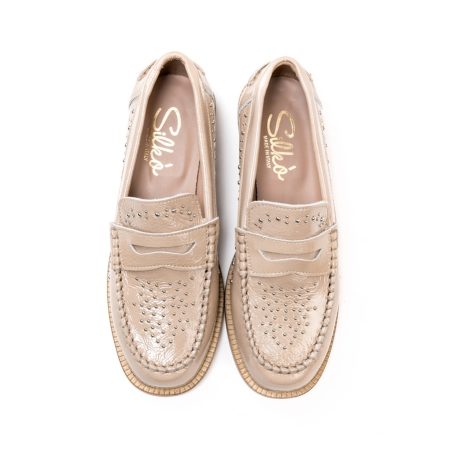 Ženske kožne plitke cipele Silko-Amara18 bež ravne 5 15994 silko amara18 naplak beige 3