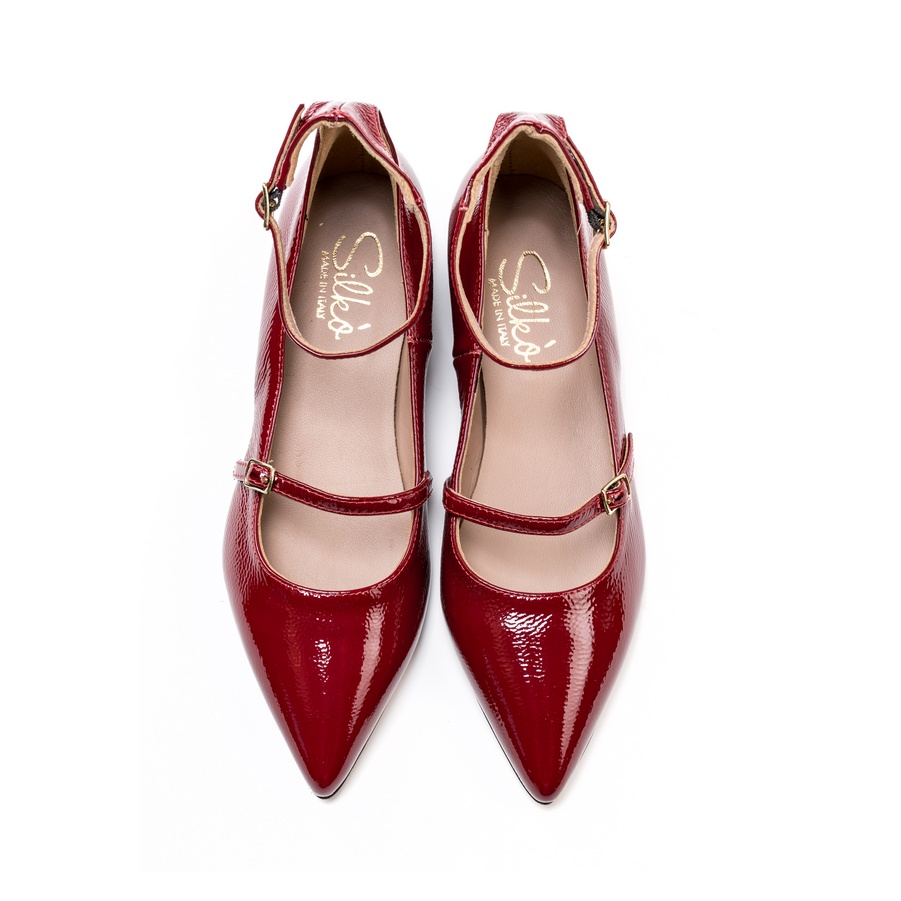 Ženske kožne plitke cipele Silko-Gaia01 crvene ravne 3 Ženske kožne plitke cipele Silko-Gaia01 crvene ravne - Slika 3