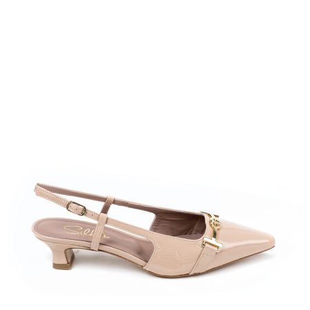 Alternative view of Ženske kožne sandale Silko-A180 bež na štiklu