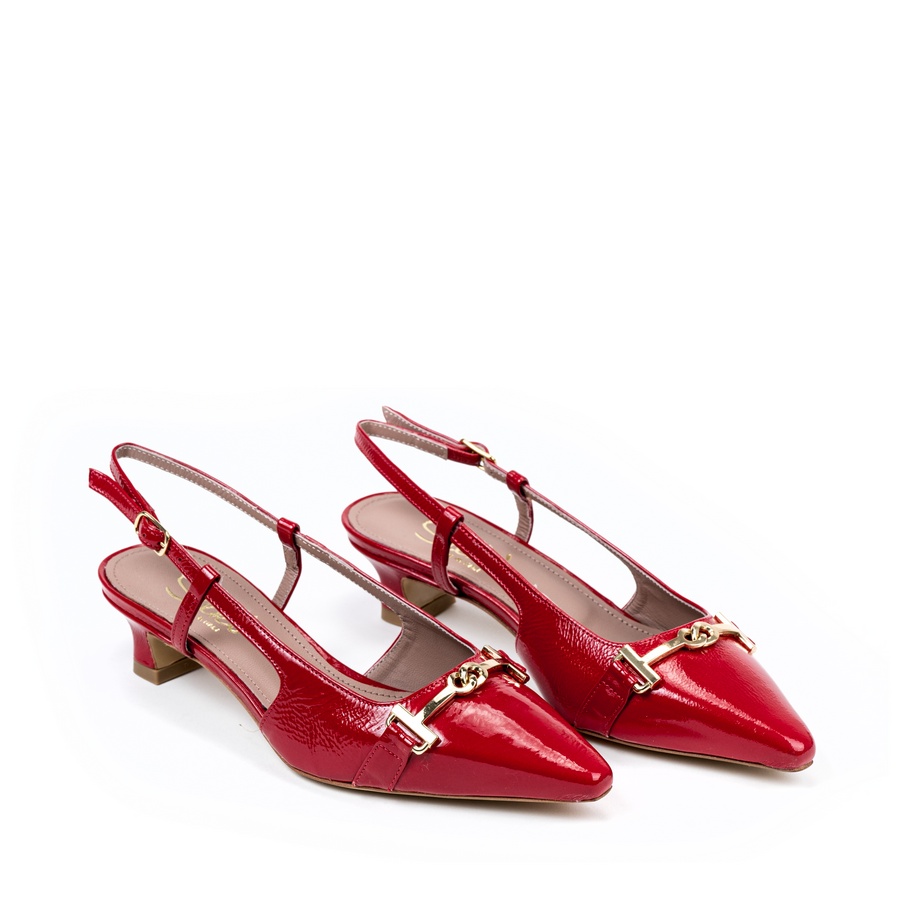 Ženske kožne sandale Silko-A180 crvene na štiklu - Kupite odmah na Creator.rs -