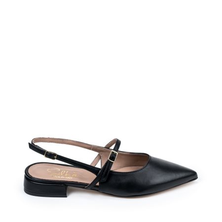 Alternative view of Ženske kožne sandale Silko-LIA11 crne ravne