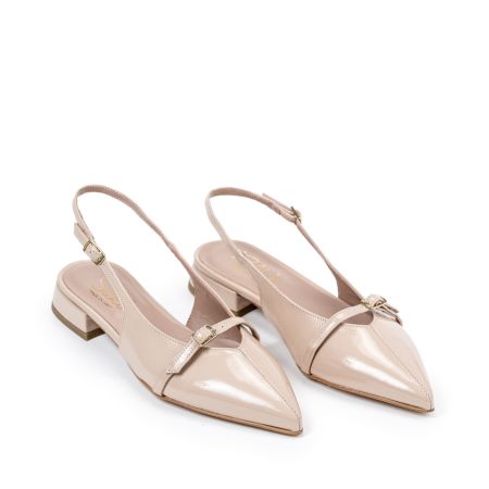 Ženske kožne sandale Silko-LIA13 bež ravne