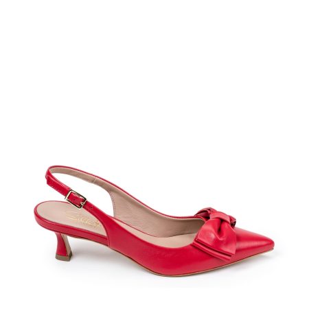 Alternative view of Ženske kožne sandale Silko-FIAMMA27 crvene na štiklu