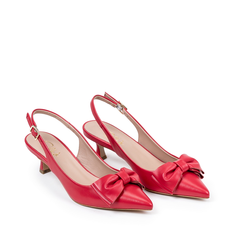 Ženske kožne sandale Silko-FIAMMA27 crvene na štiklu - Kupite odmah na Creator.rs -