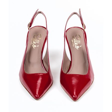 Ženske kožne sandale Silko-A196 crvene na štiklu - Kupite odmah na Creator.rs -