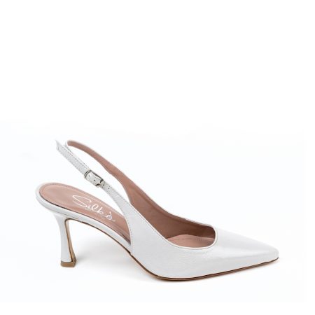 Alternative view of Ženske kožne sandale Silko-A196 sive na štiklu