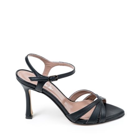 Alternative view of Ženske kožne sandale Silko-A127 crne na štiklu