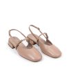 Ženske kožne sandale Silko-MAYA05 krem ravne