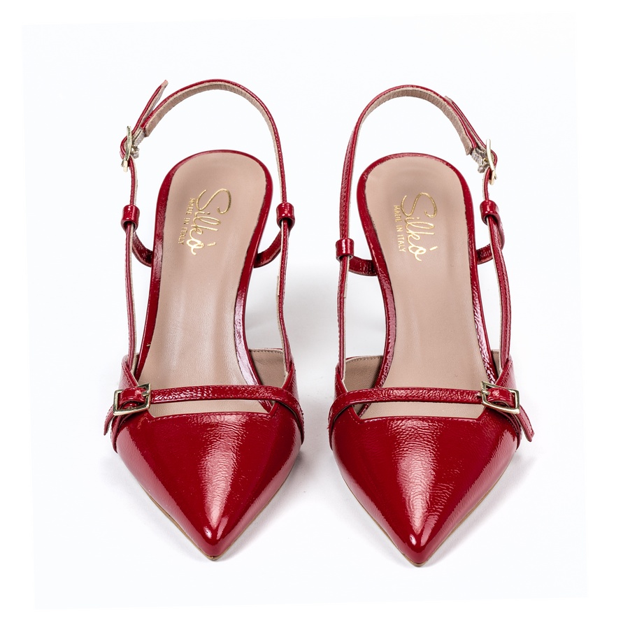 Ženske kožne sandale Silko-ESTER21 crvene na štiklu - Kupite odmah na Creator.rs Ženske kožne sandale Silko-ESTER21 crvene na štiklu - Slika 3