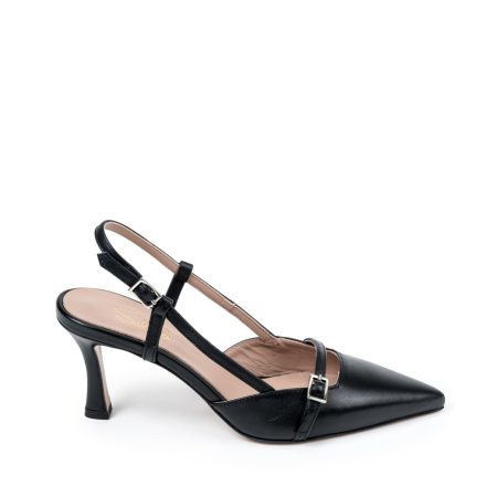 Alternative view of Ženske kožne sandale Silko-ESTER21 crne na štiklu