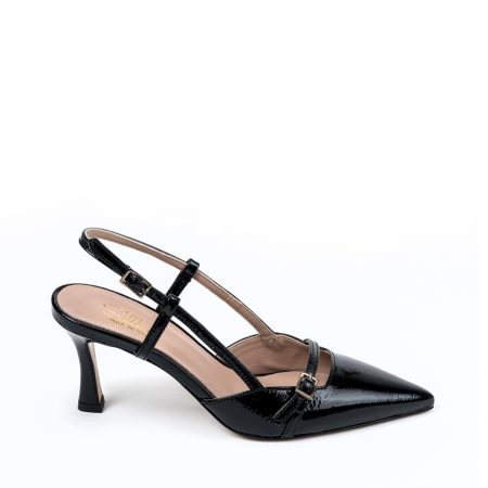 Alternative view of Ženske kožne sandale Silko-ESTER21 crne na štiklu