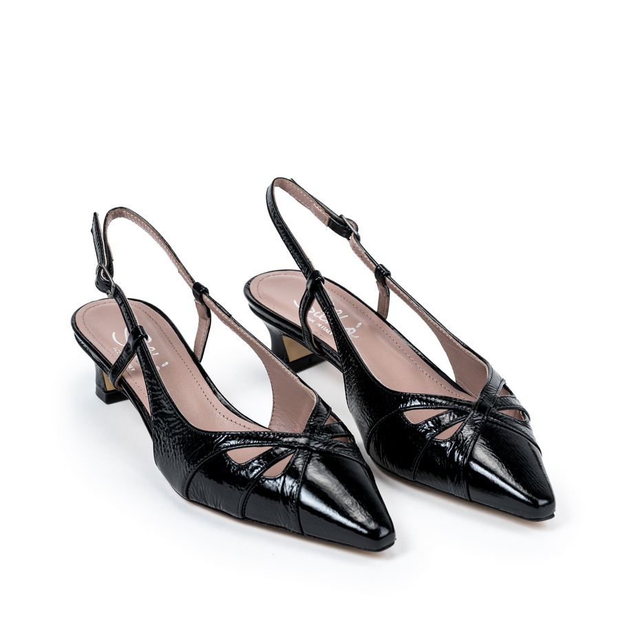 Ženske kožne sandale Silko-A156 crne na štiklu - Kupite odmah na Creator.rs -