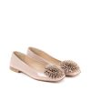 Ženske kožne baletanke Sofia-Baldi-975703 bež ravne