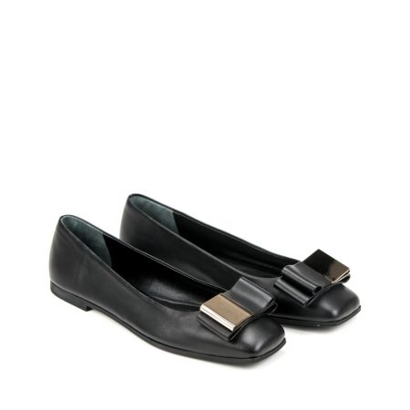 Ženske kožne baletanke Sofia-Baldi-975706 crne ravne